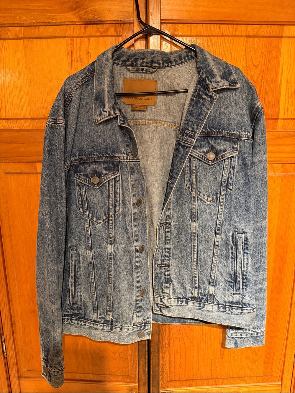 American Eagle Outfitters Light Wash Blue Denim Jacket